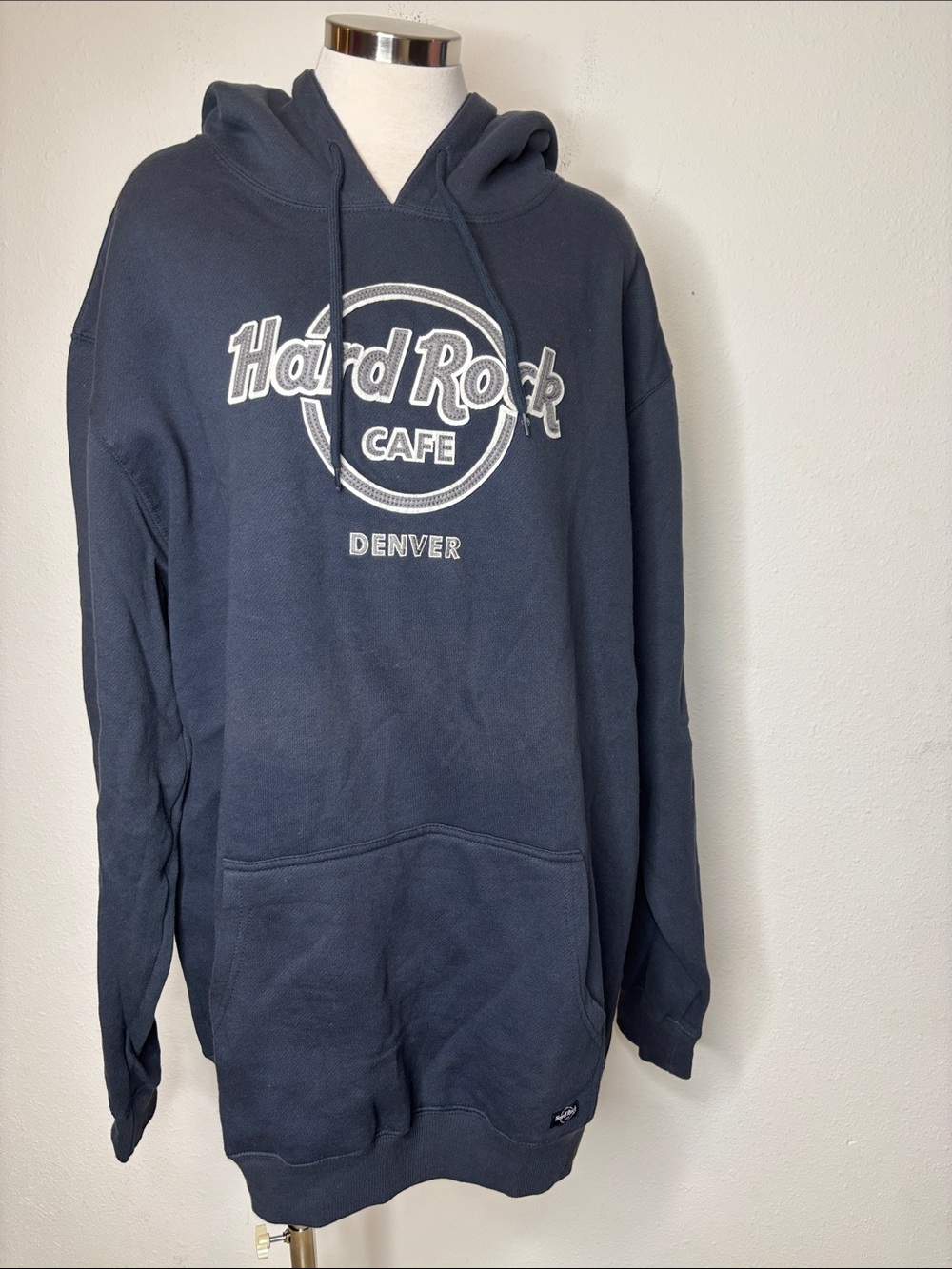 Hard Rock Cafe Navy Blue Pullover Hoodie